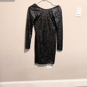 Sequins open back cocktail dress